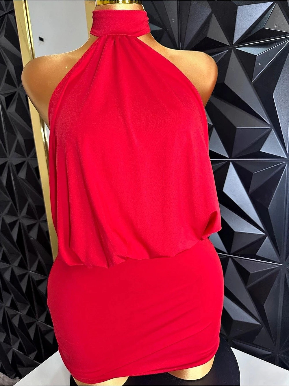 🔥👗Commando Red Halter Mini Dress Size Medium Like New